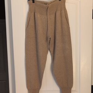 Cuyana Tan Track Pants